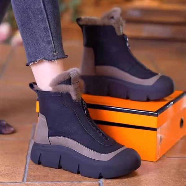 OFERTA CALIENTE 45%🎁 Botas de nieve impermeables y cálidas con cremallera para mujer