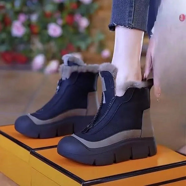 OFERTA CALIENTE 45%🎁 Botas de nieve impermeables y cálidas con cremallera para mujer