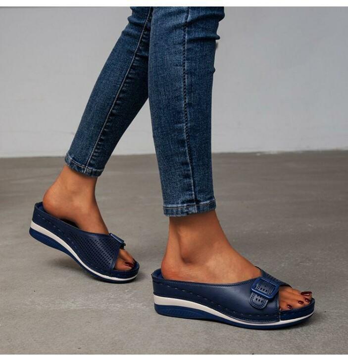 Sandalias ortopédicas con plantilla suave para mujer