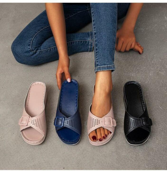 Sandalias ortopédicas con plantilla suave para mujer
