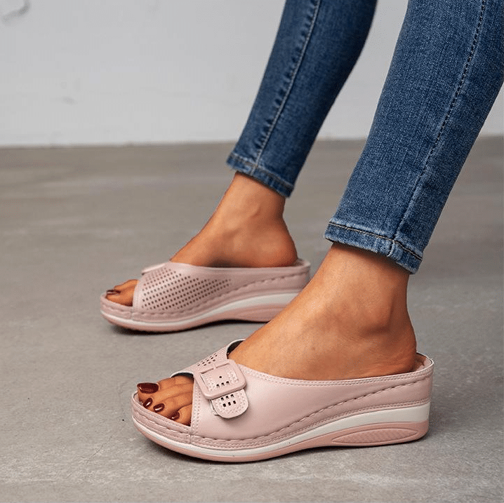 Sandalias ortopédicas con plantilla suave para mujer