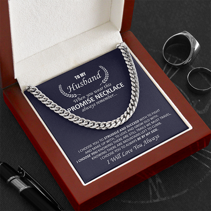 Regalo para el esposo - Promesa - Cuban Link