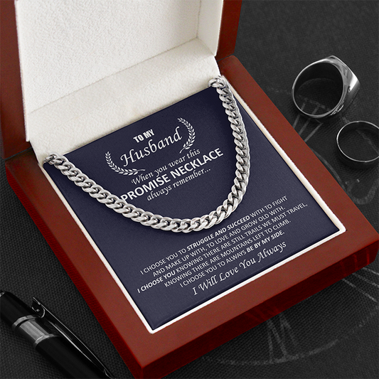 Regalo para el esposo - Promesa - Cuban Link