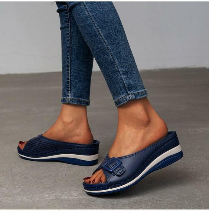 Sandalias ortopédicas con plantilla suave para mujer