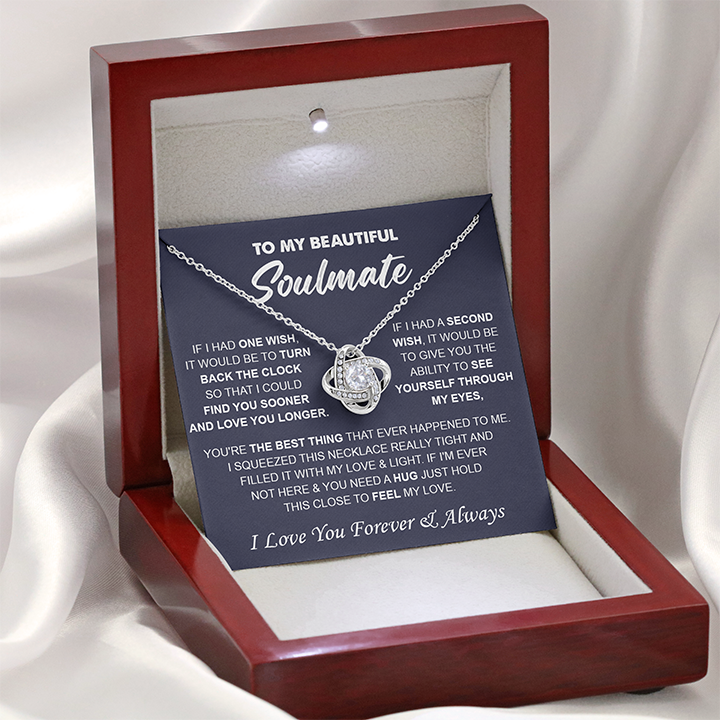 Regalo para tu alma gemela: un abrazo, un nudo de amor para tu esposa o novia.
