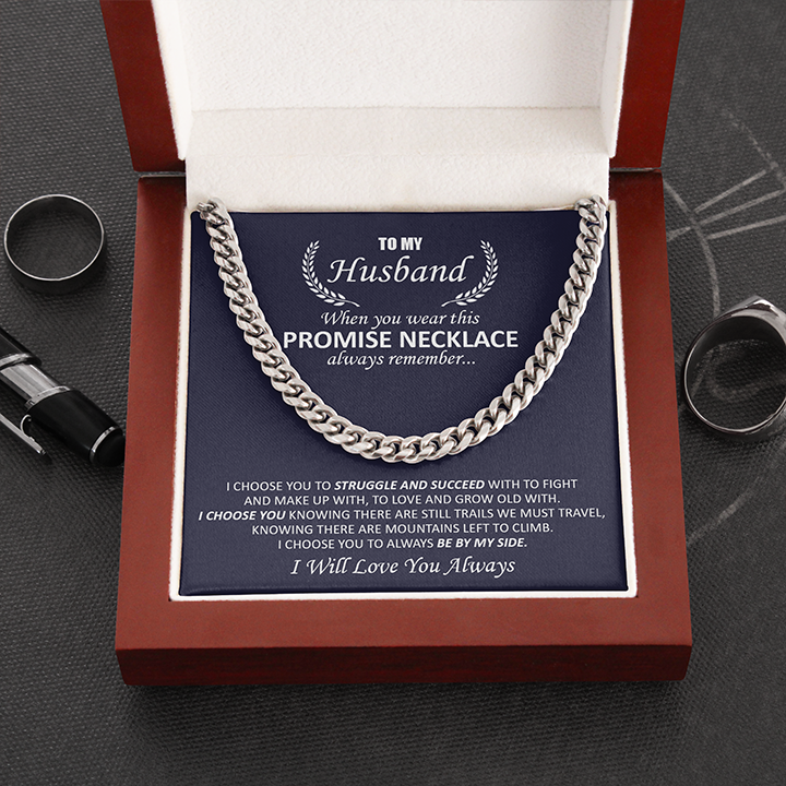 Regalo para el esposo - Promesa - Cuban Link