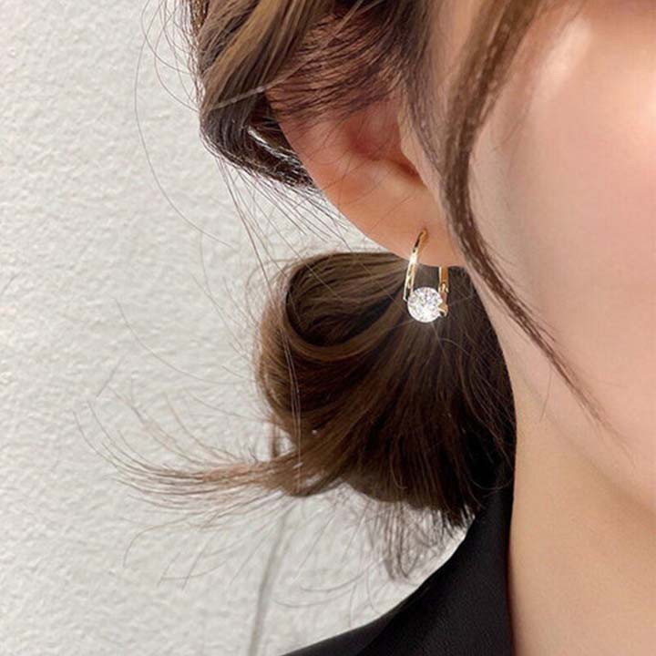 Pendientes redondos de diamantes