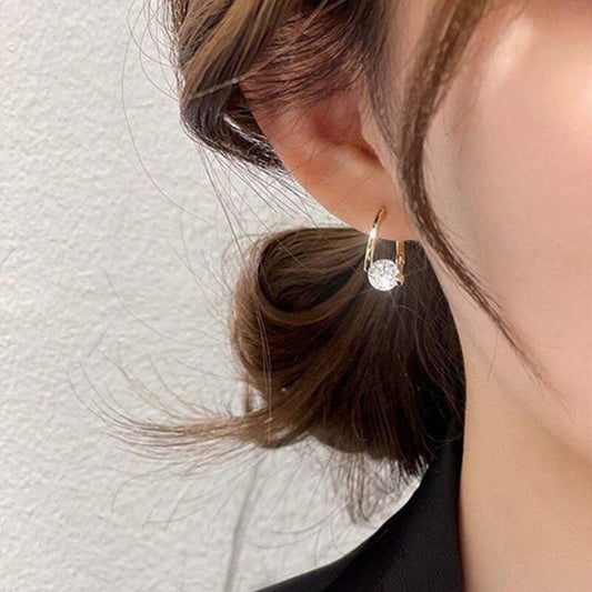 Pendientes redondos de diamantes
