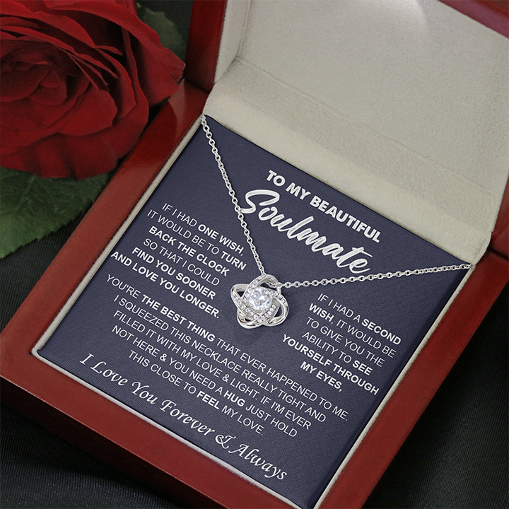Regalo para tu alma gemela: un abrazo, un nudo de amor para tu esposa o novia.