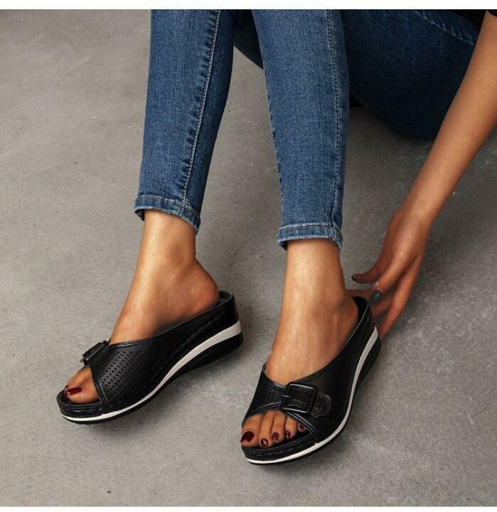 Sandalias ortopédicas con plantilla suave para mujer