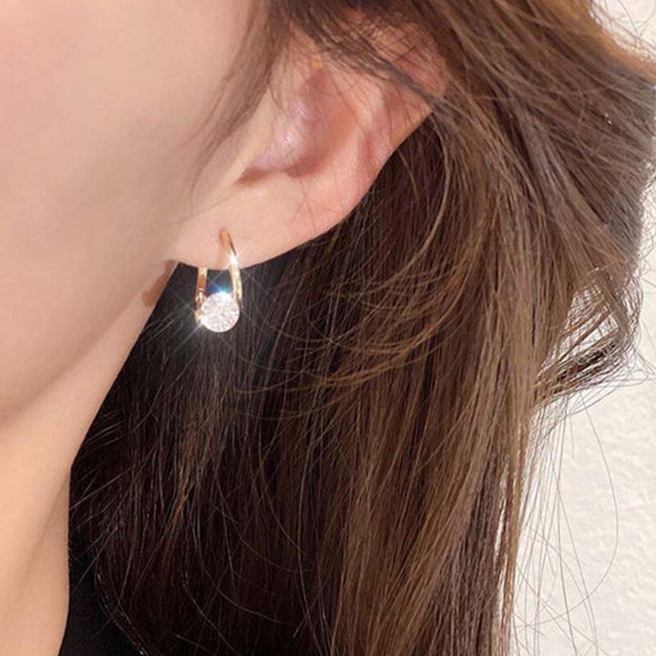 Pendientes redondos de diamantes