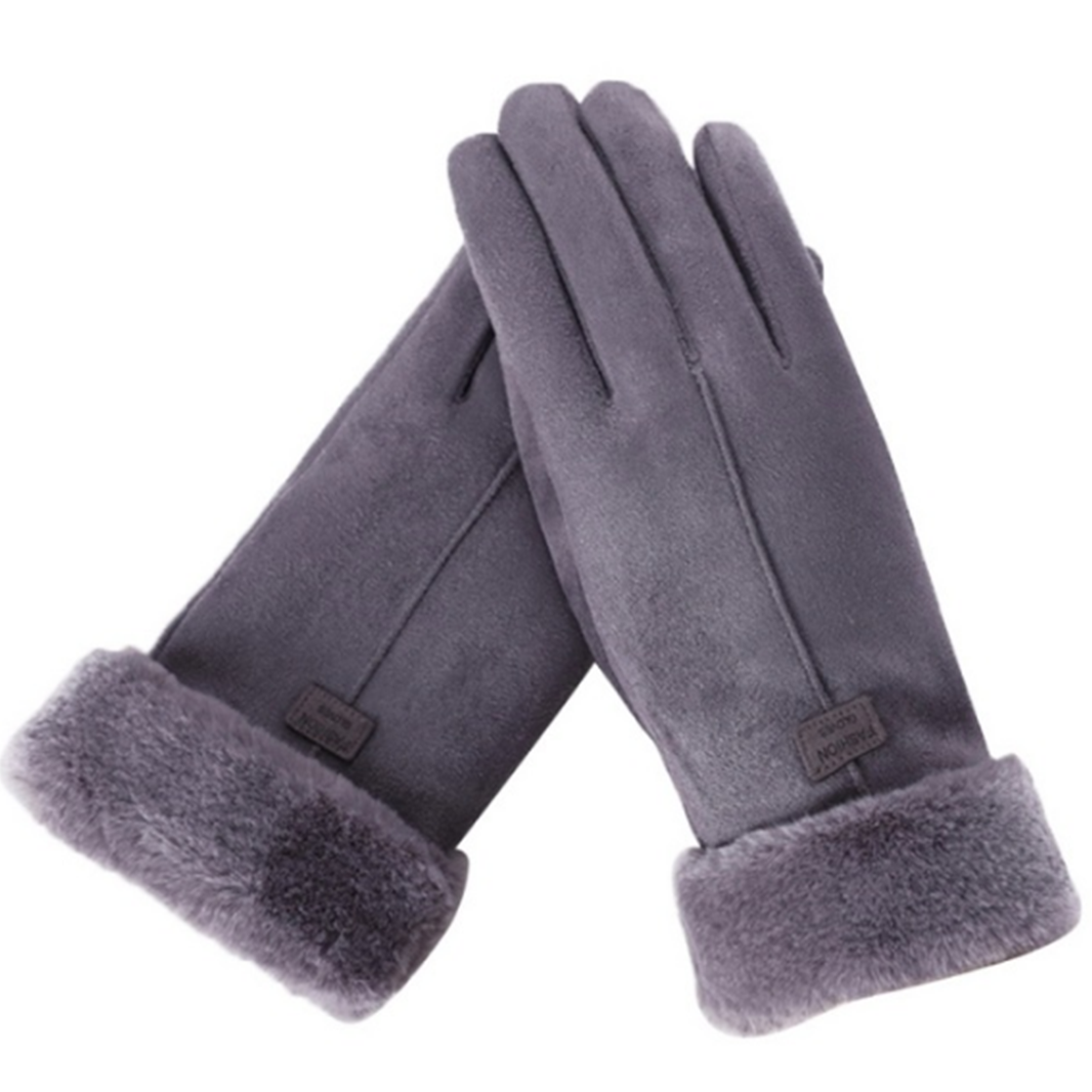 Guantes de invierno de felpa, cómodos y elegantes, sensibles al tacto