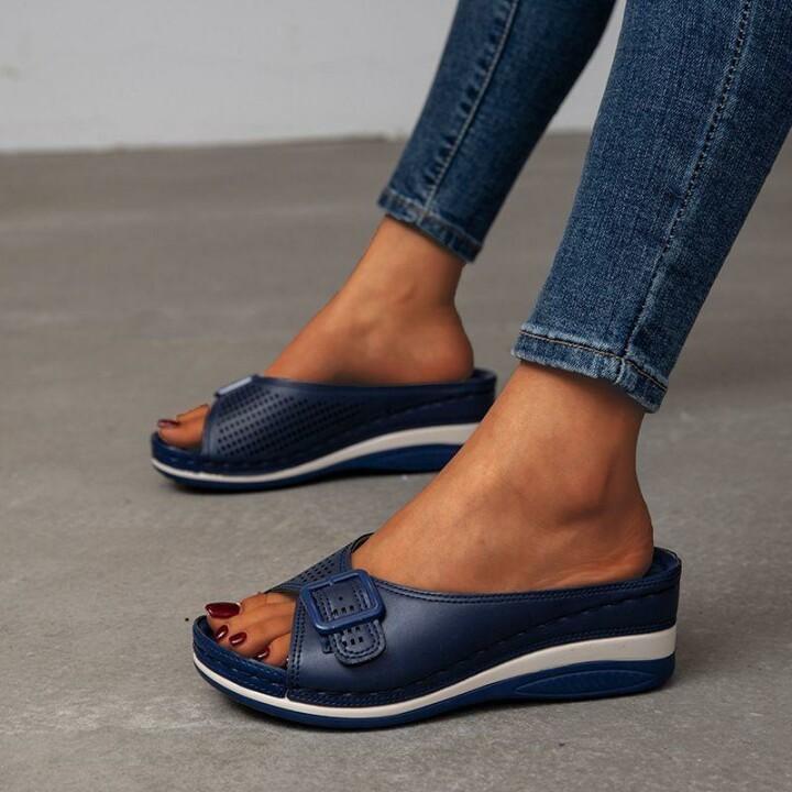 Sandalias ortopédicas con plantilla suave para mujer