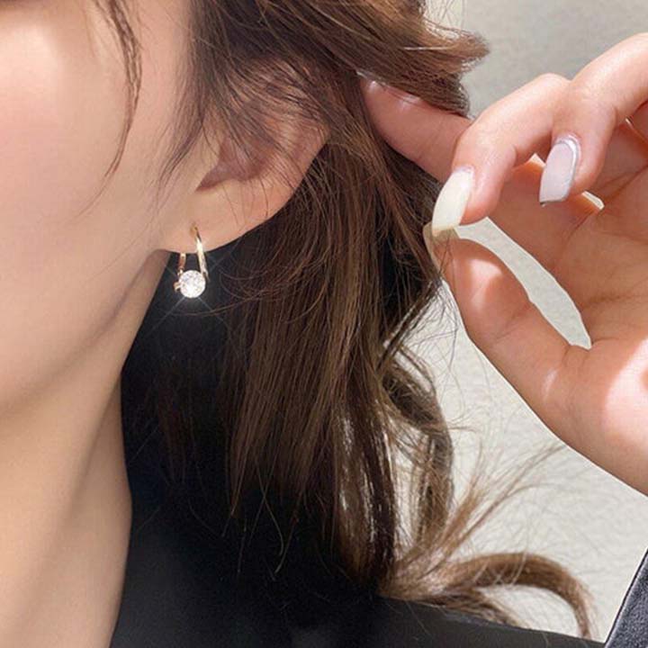 Pendientes redondos de diamantes