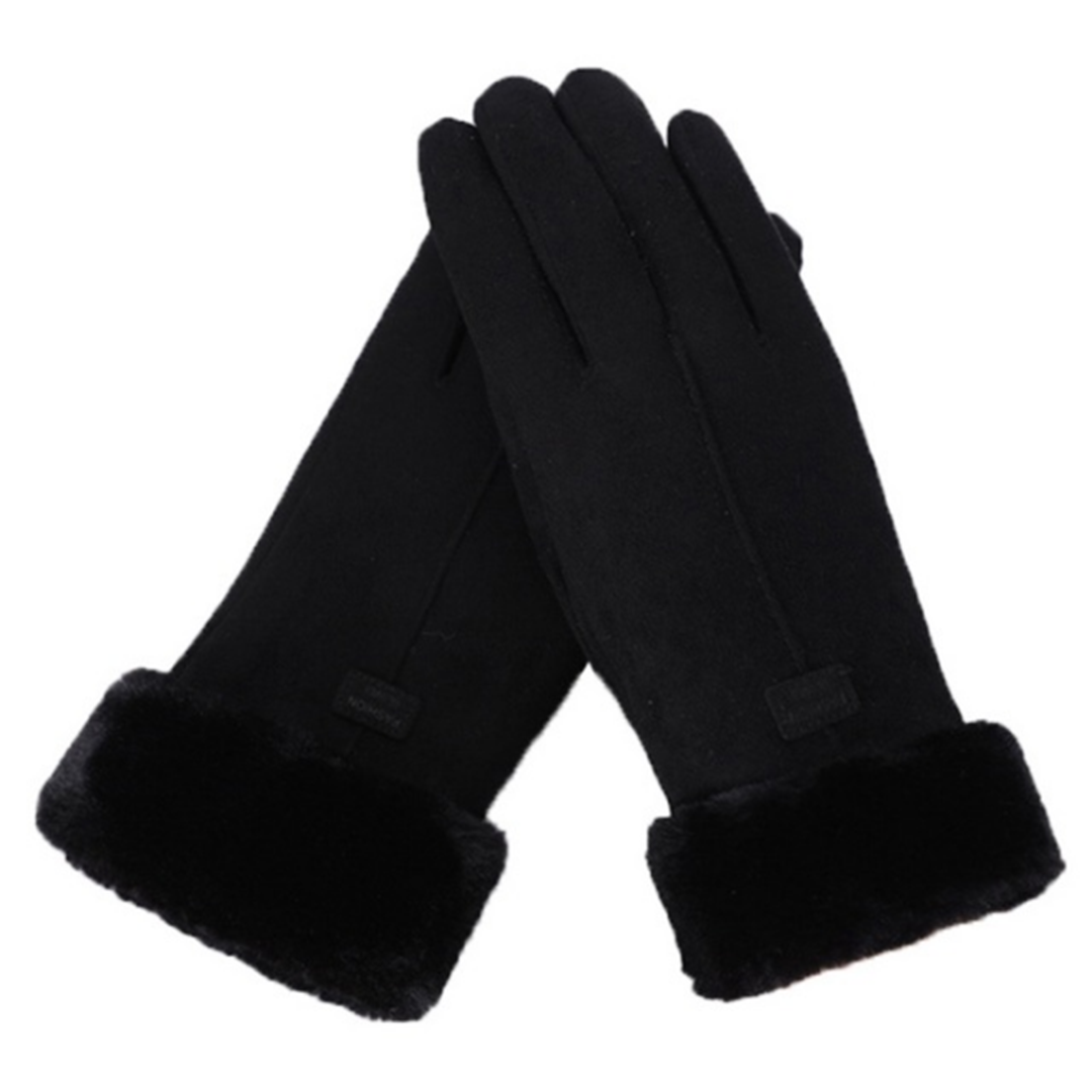 Guantes de invierno de felpa, cómodos y elegantes, sensibles al tacto