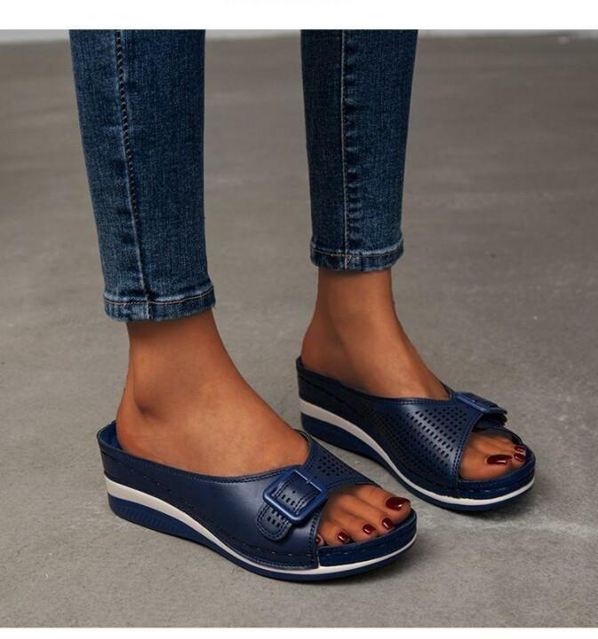 Sandalias ortopédicas con plantilla suave para mujer