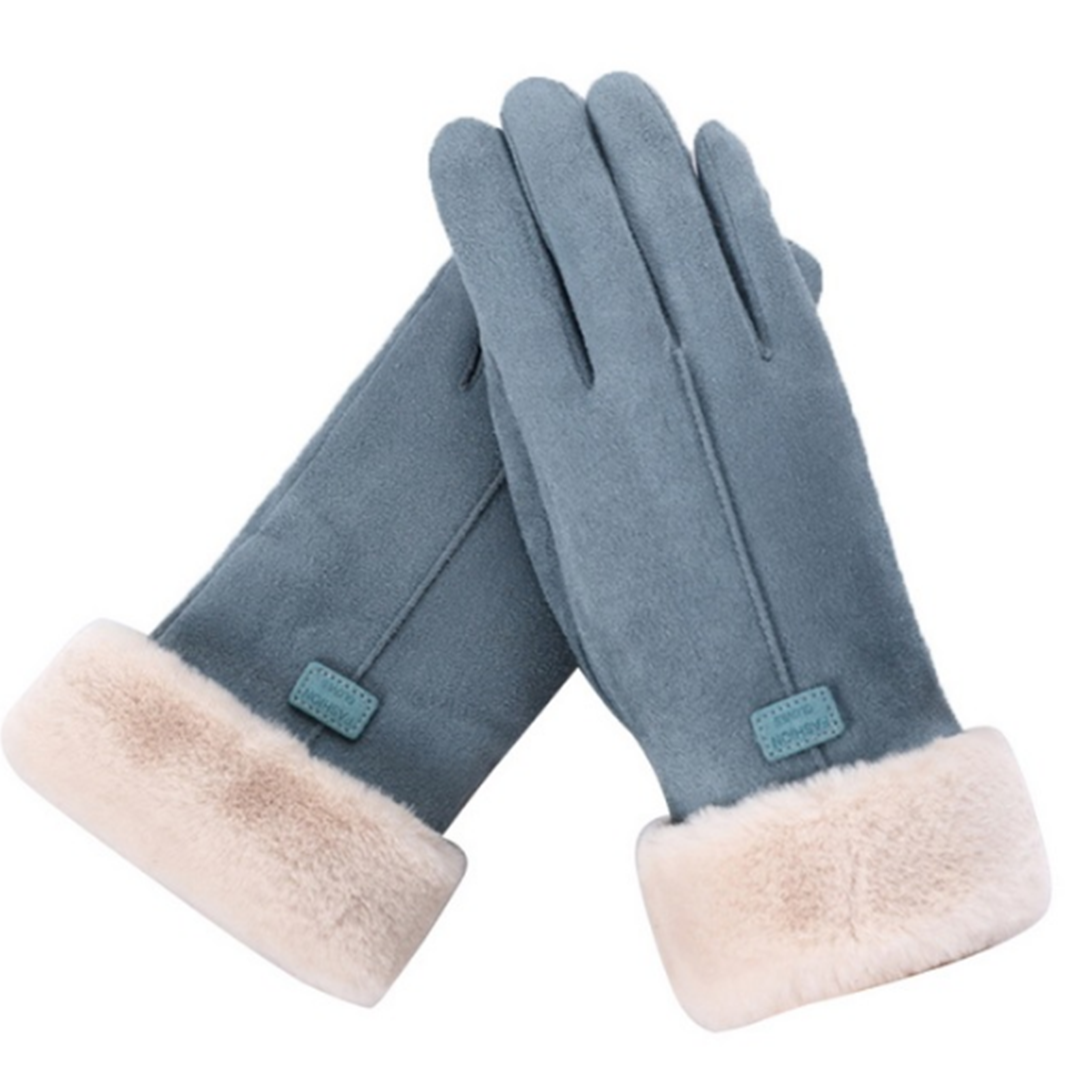 Guantes de invierno de felpa, cómodos y elegantes, sensibles al tacto