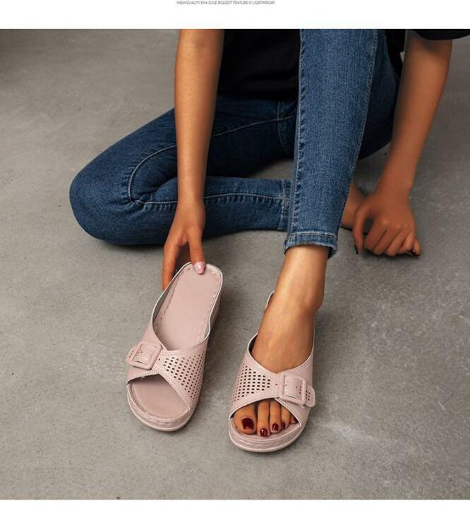 Sandalias ortopédicas con plantilla suave para mujer