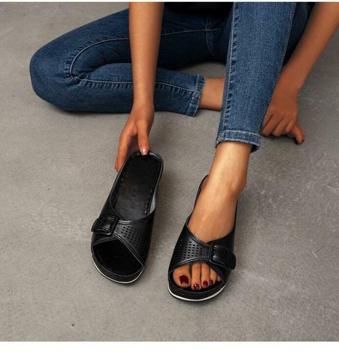 Sandalias ortopédicas con plantilla suave para mujer