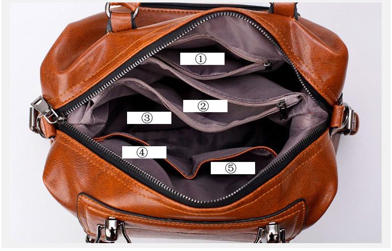 Bolso tote vintage bohemio de cuero de primera calidad
