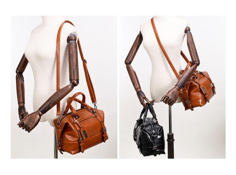 Bolso tote vintage bohemio de cuero de primera calidad