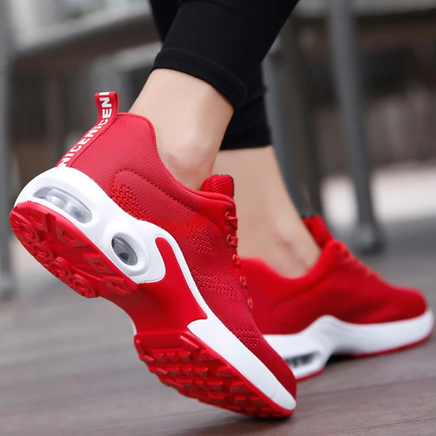 Zapatillas de running ligeras para mujer, transpirables y con amortiguación de aire