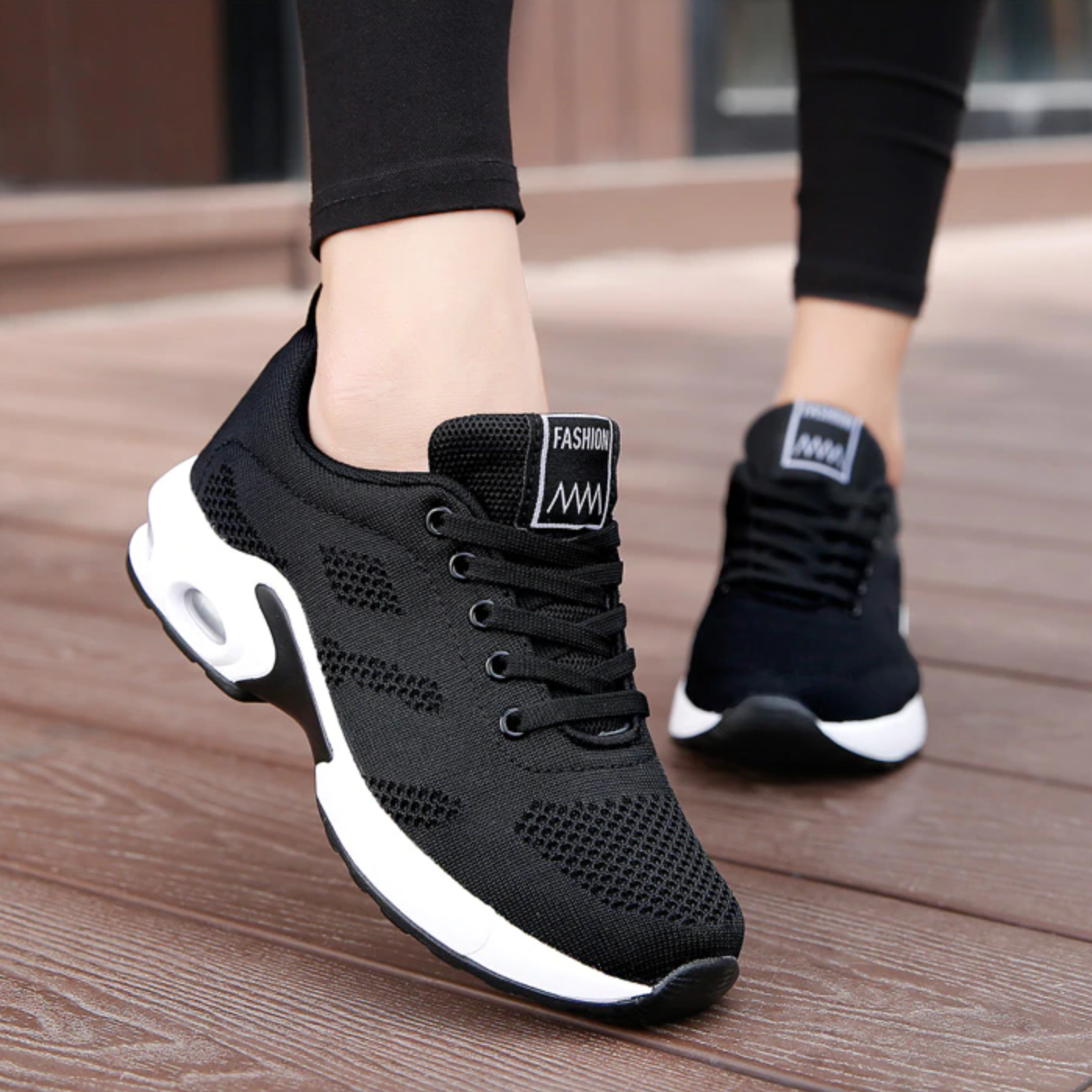 Zapatillas de running ligeras para mujer, transpirables y con amortiguación de aire