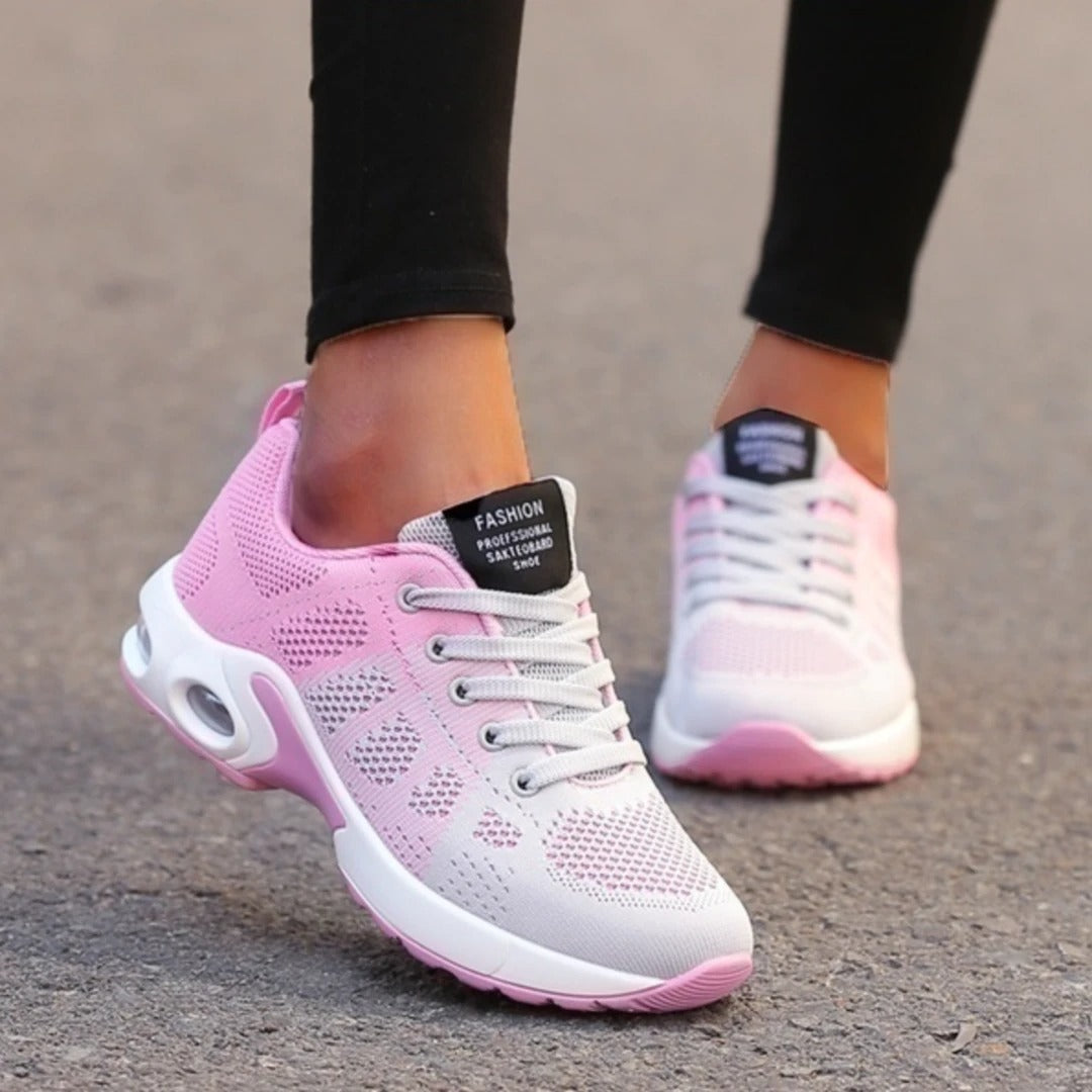 Zapatillas de running ligeras para mujer, transpirables y con amortiguación de aire