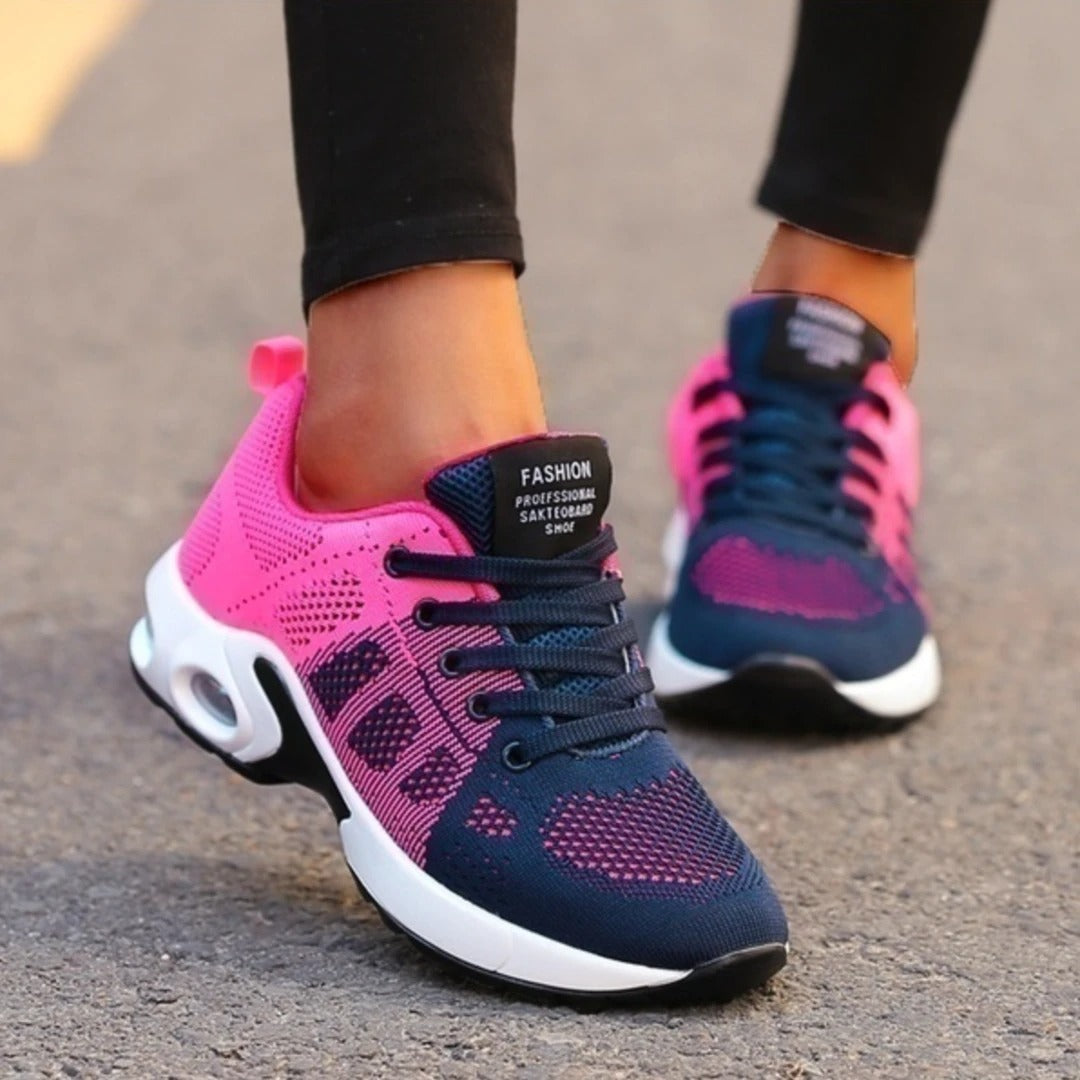 Zapatillas de running ligeras para mujer, transpirables y con amortiguación de aire