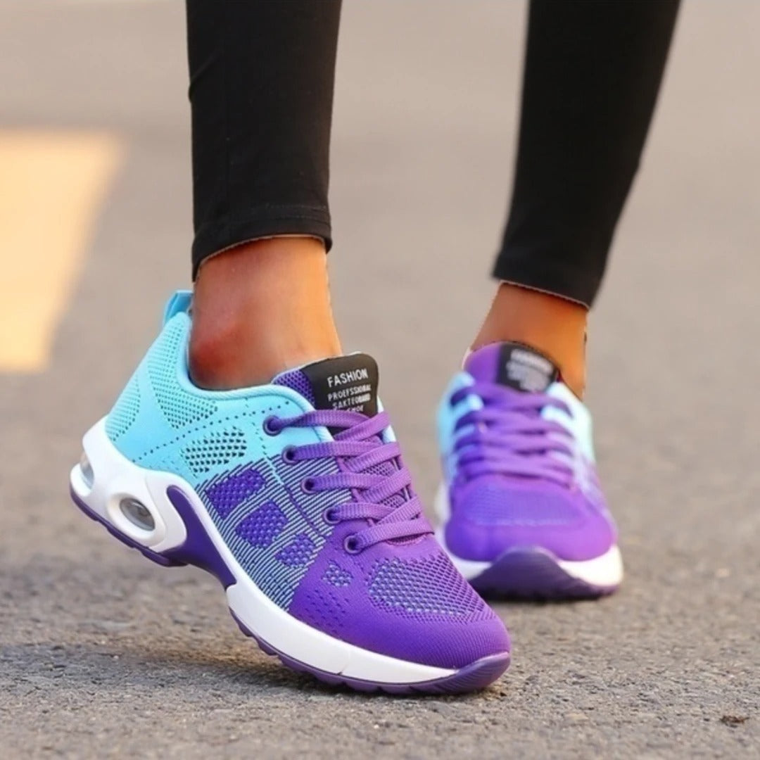 Zapatillas de running ligeras para mujer, transpirables y con amortiguación de aire