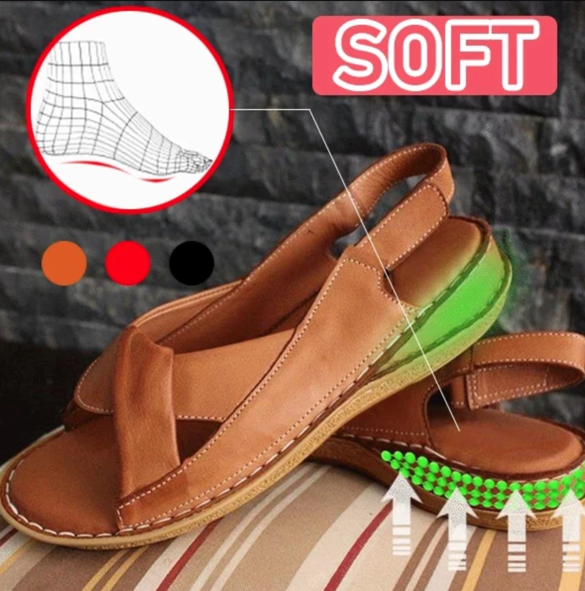Nuevas sandalias planas cómodas con nudo para mujer