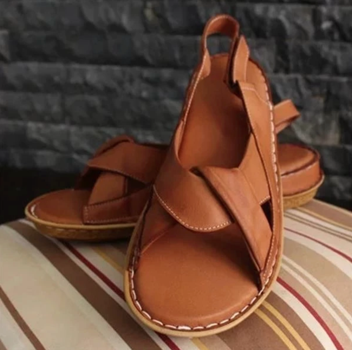 Nuevas sandalias planas cómodas con nudo para mujer