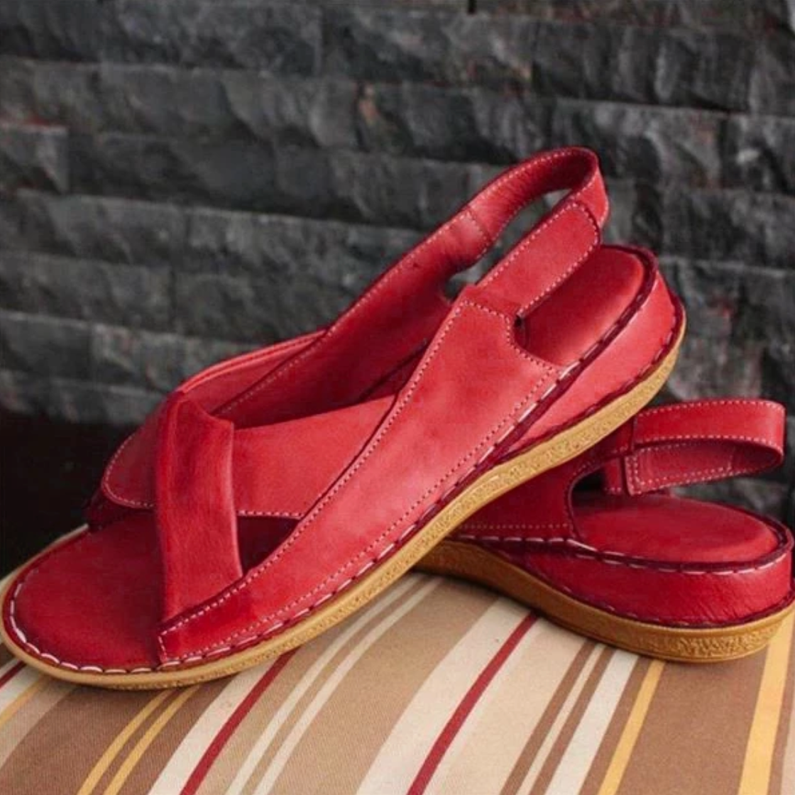 Nuevas sandalias planas cómodas con nudo para mujer