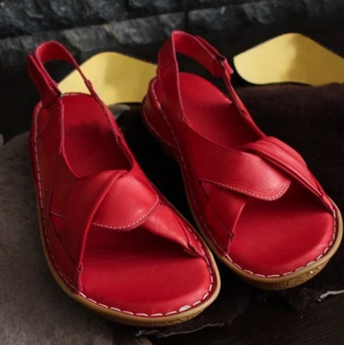 Nuevas sandalias planas cómodas con nudo para mujer