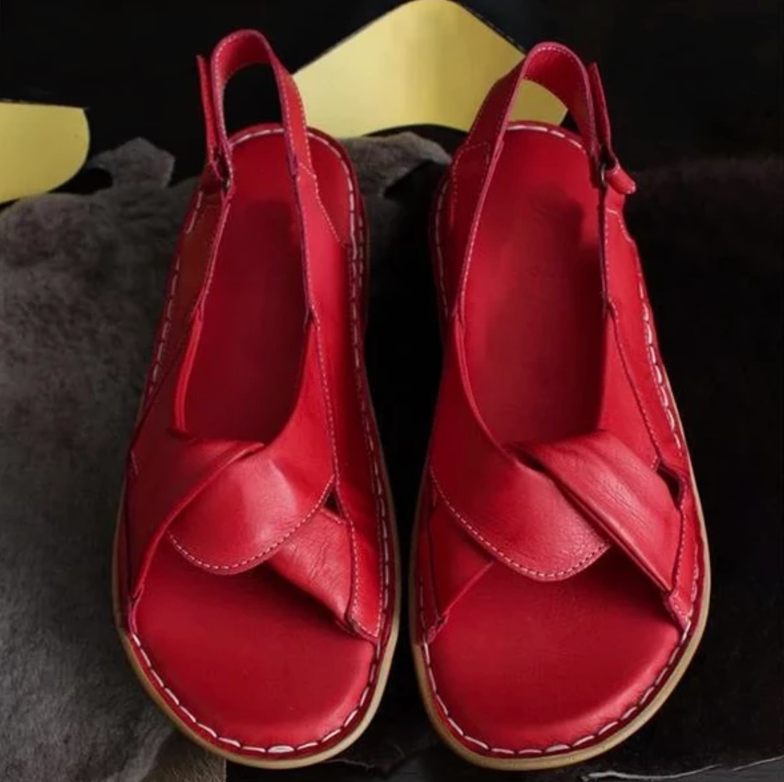 Nuevas sandalias planas cómodas con nudo para mujer