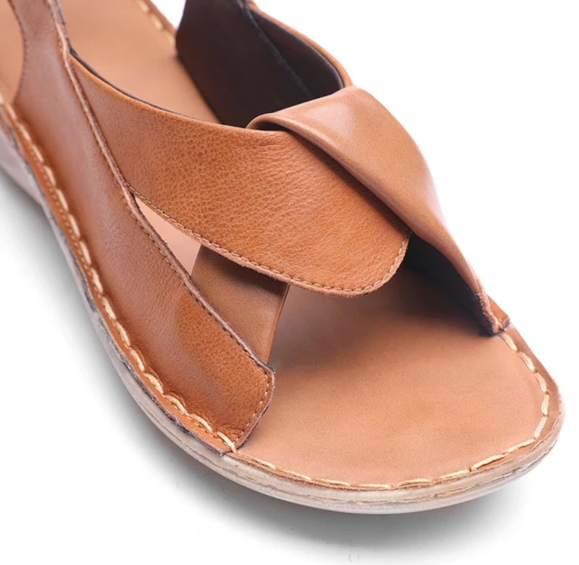 Nuevas sandalias planas cómodas con nudo para mujer