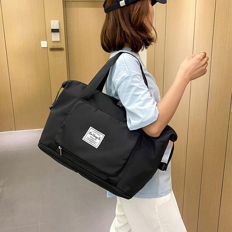 Bolso de compras plegable impermeable de gran capacidad, bolso de viaje
