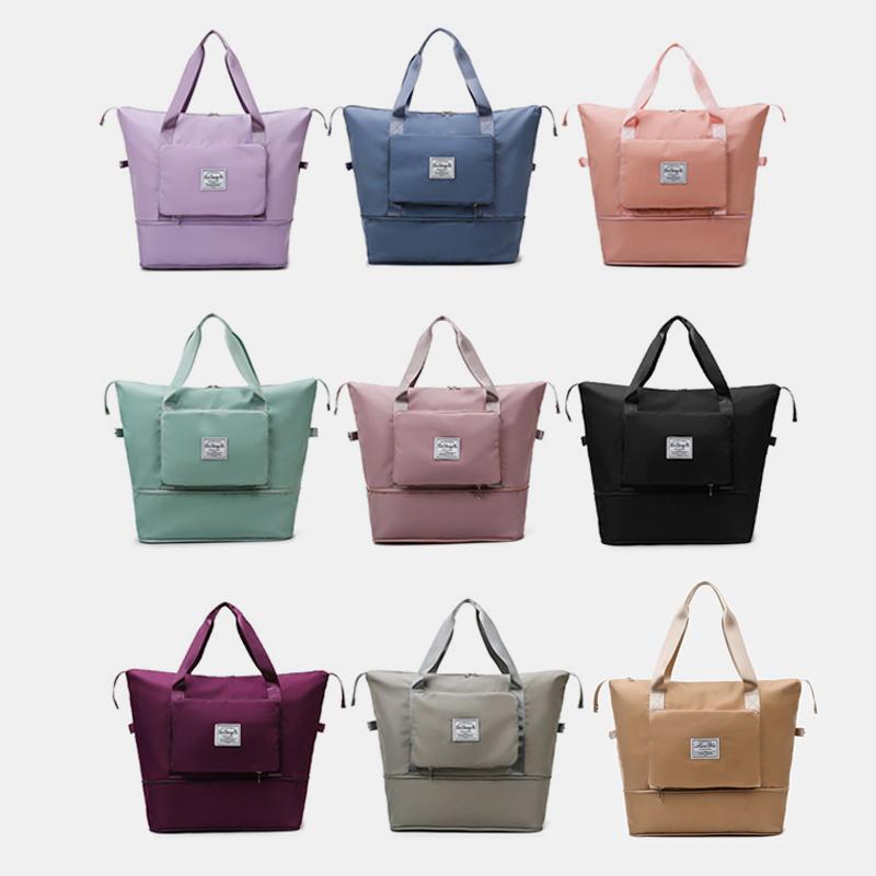 Bolso de compras plegable impermeable de gran capacidad, bolso de viaje