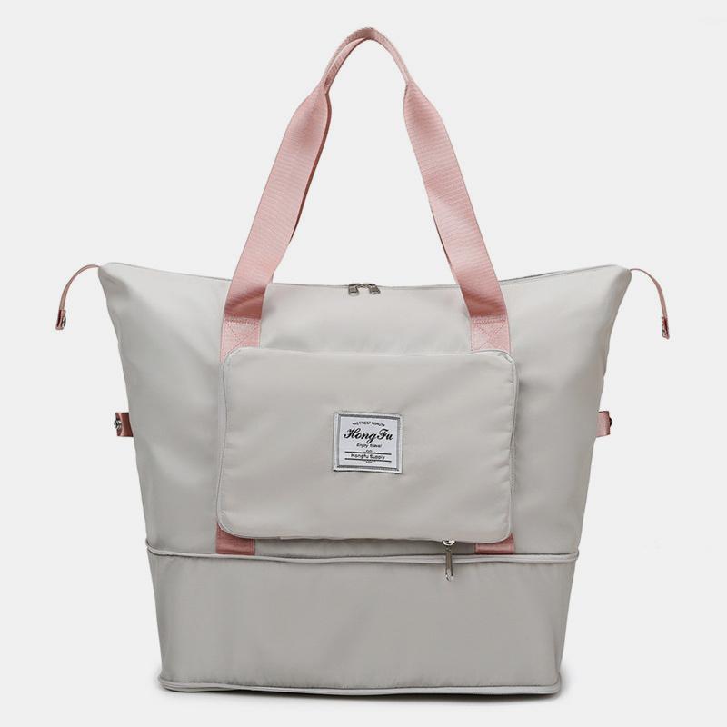 Bolso de compras plegable impermeable de gran capacidad, bolso de viaje
