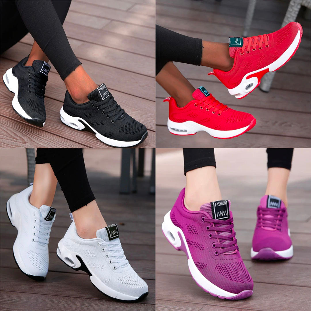 Zapatillas de running ligeras para mujer, transpirables y con amortiguación de aire