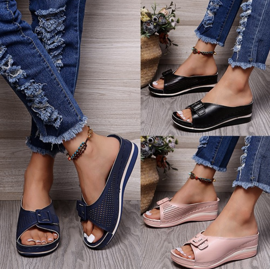 Sandalias ortopédicas con plantilla suave para mujer