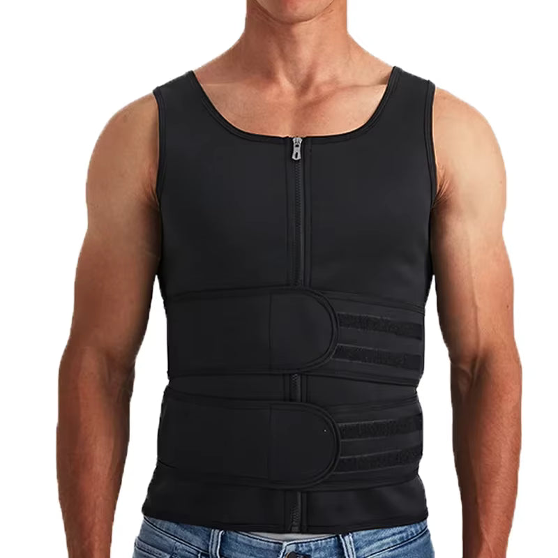 HeatZone™ Men’s Adjustable Double Belt Vest Shapewear