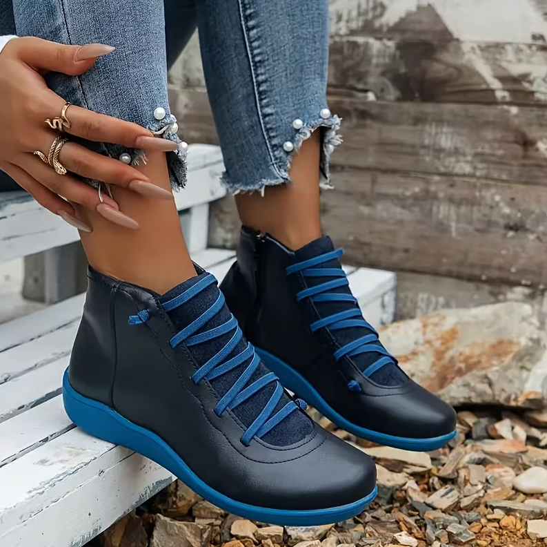 Elena™ Easy-Zip Round-Toe Comfort Boots