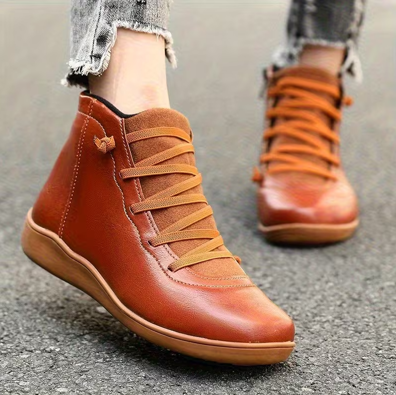 Elena™ Easy-Zip Round-Toe Comfort Boots