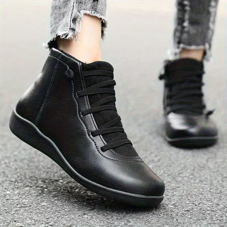 Elena™ Easy-Zip Round-Toe Comfort Boots