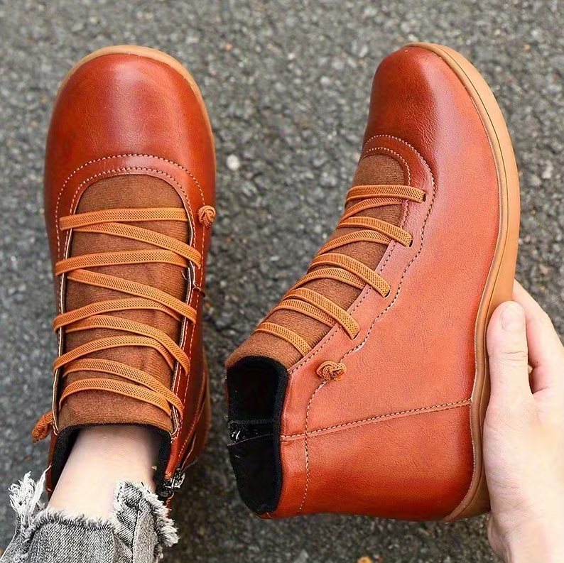 Elena™ Easy-Zip Round-Toe Comfort Boots