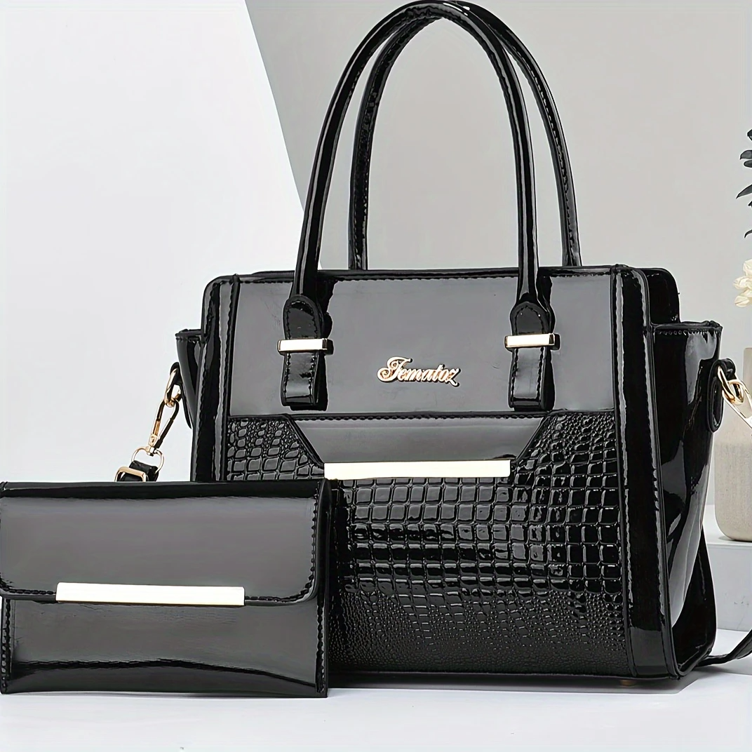 Early Mother's Day Pormotion 49% Off❤️Shiny Crocodile Pattern Tote Bags for Women