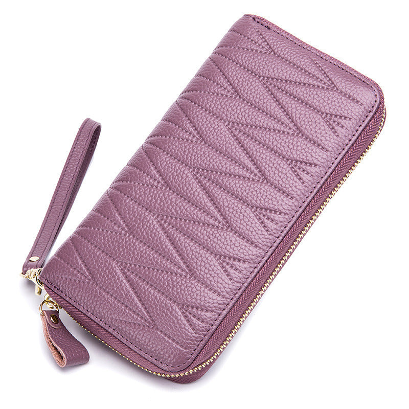 RFID Anti-theft Luxury Women Genuine Leather Wallet