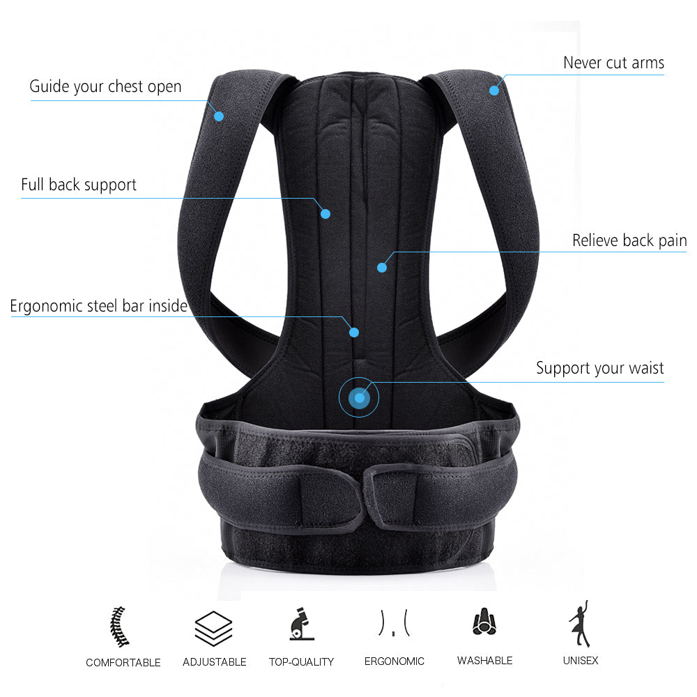 Back Posture Corrector (Belt Corset Design)