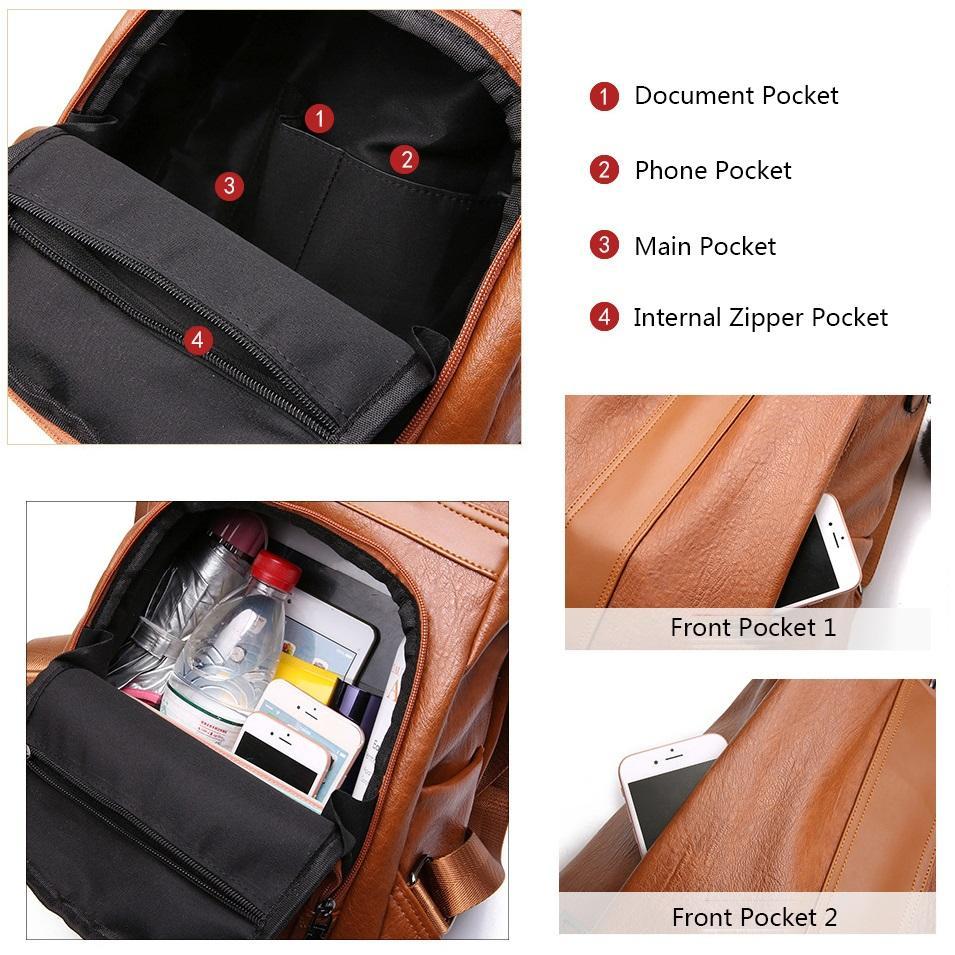 Mochila impermeable antirrobo de moda con gran capacidad 